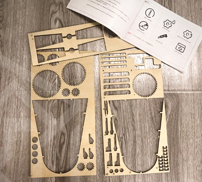 Treasure box wooden machine model