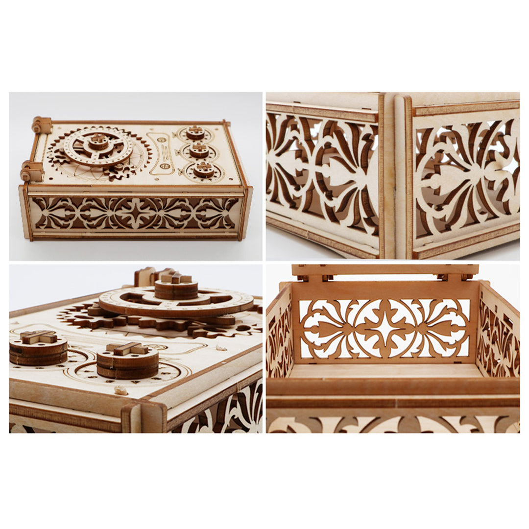 Treasure box wooden machine model