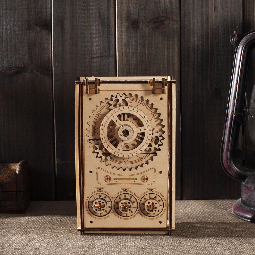 Treasure box wooden machine model