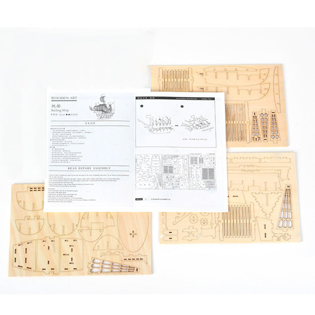 Three-dimensional model - sailing boat